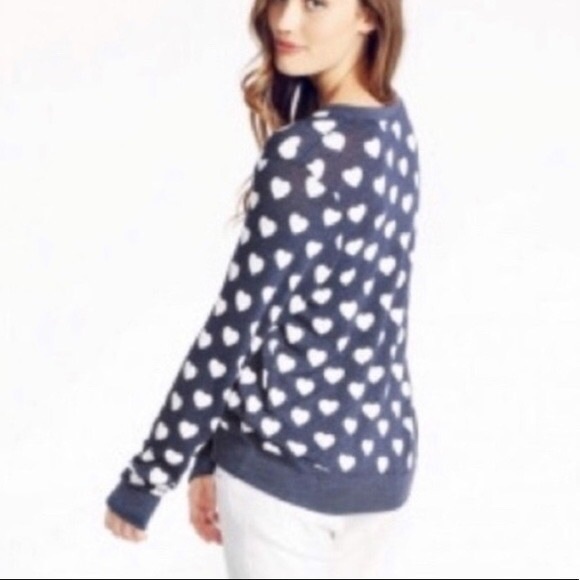 wildfox XS little hearts pullover sweater in navy - Picture 7 of 7